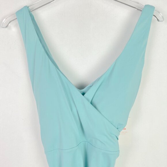 Andie Light Blue Women's One Piece Swimsuit - Picture 3 of 9